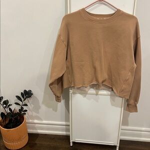 TNA Tan Women's Cropped Sweatshirt